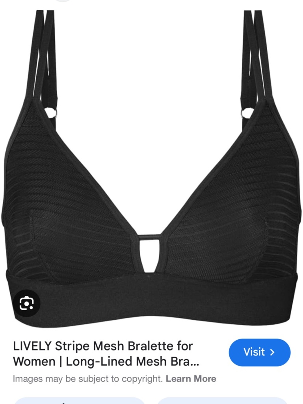 Lively Black Unlined Bralette